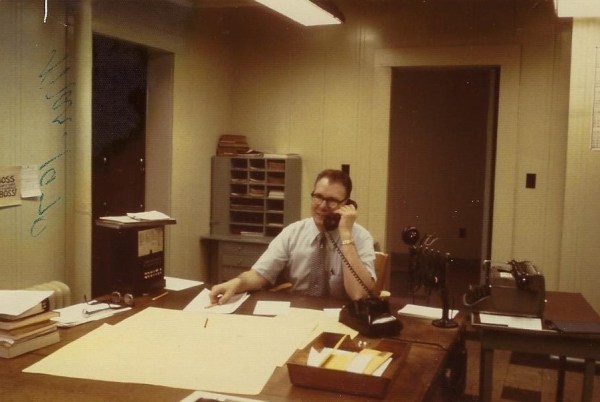 Dad at railroad, 1975