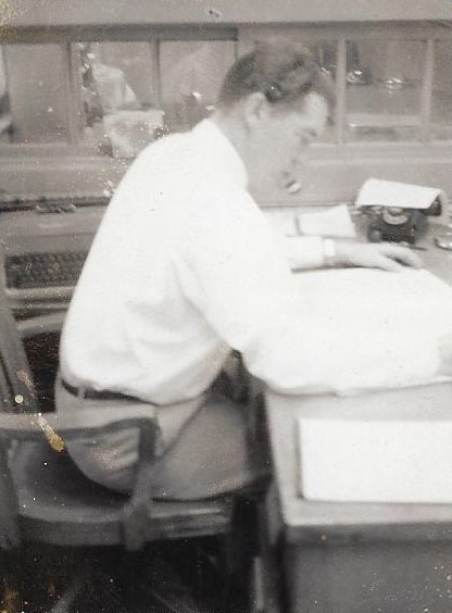 Dad at railroad, early days